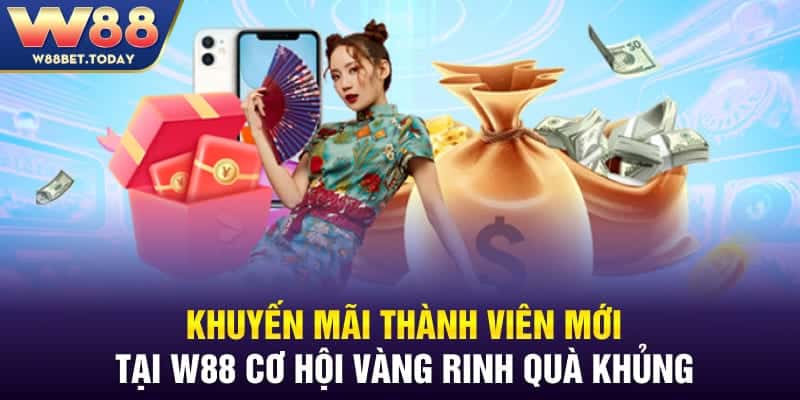 Khuyến Mãi Thành Viên Mới Tại W88 Cơ Hội Vàng Rinh Quà Khủng